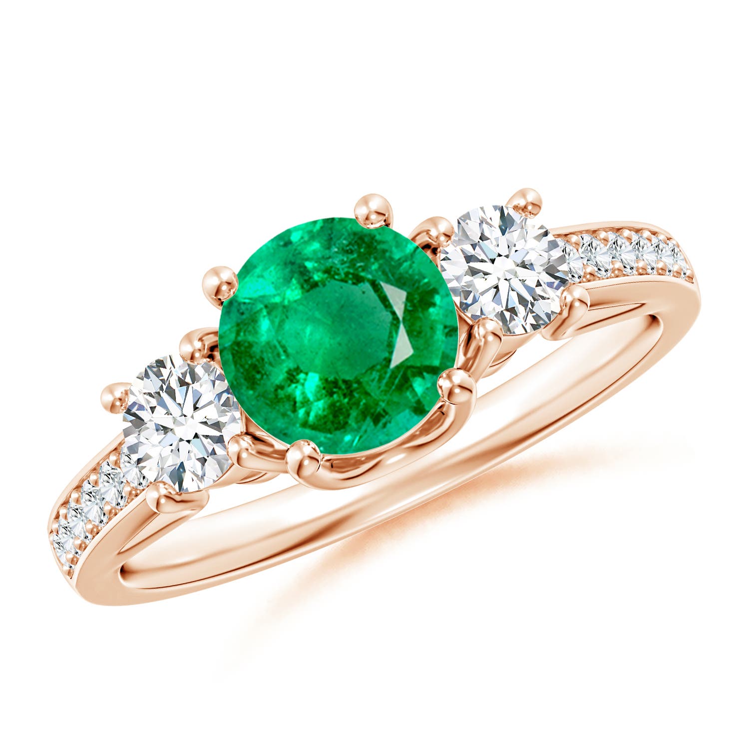 AAA - Emerald / 1.19 CT / 14 KT Rose Gold