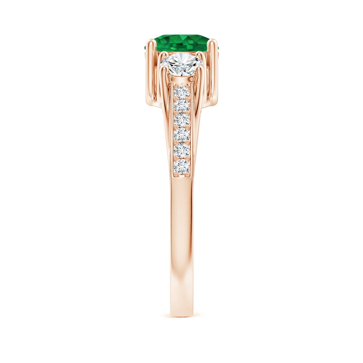 AAA - Emerald / 1.19 CT / 14 KT Rose Gold