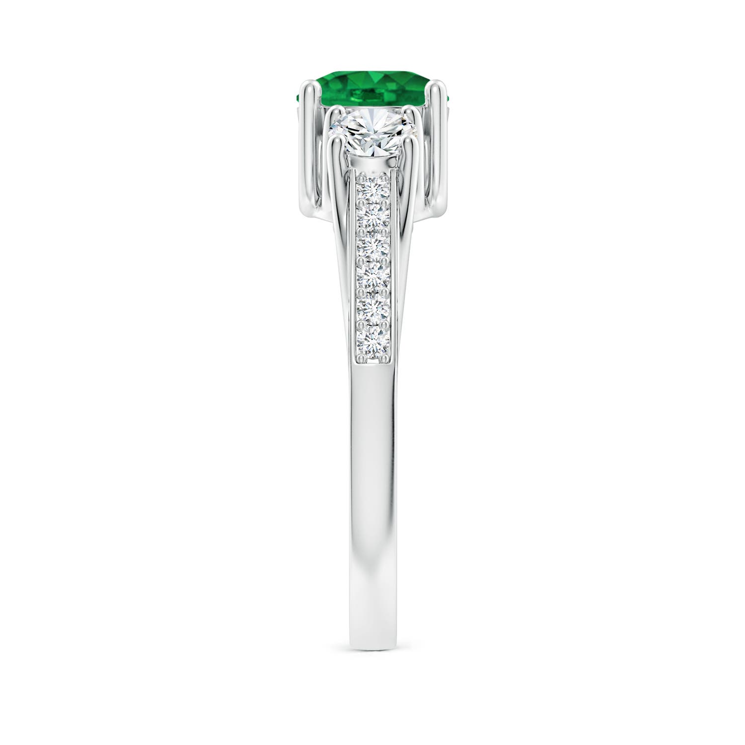 AAA - Emerald / 1.19 CT / 14 KT White Gold