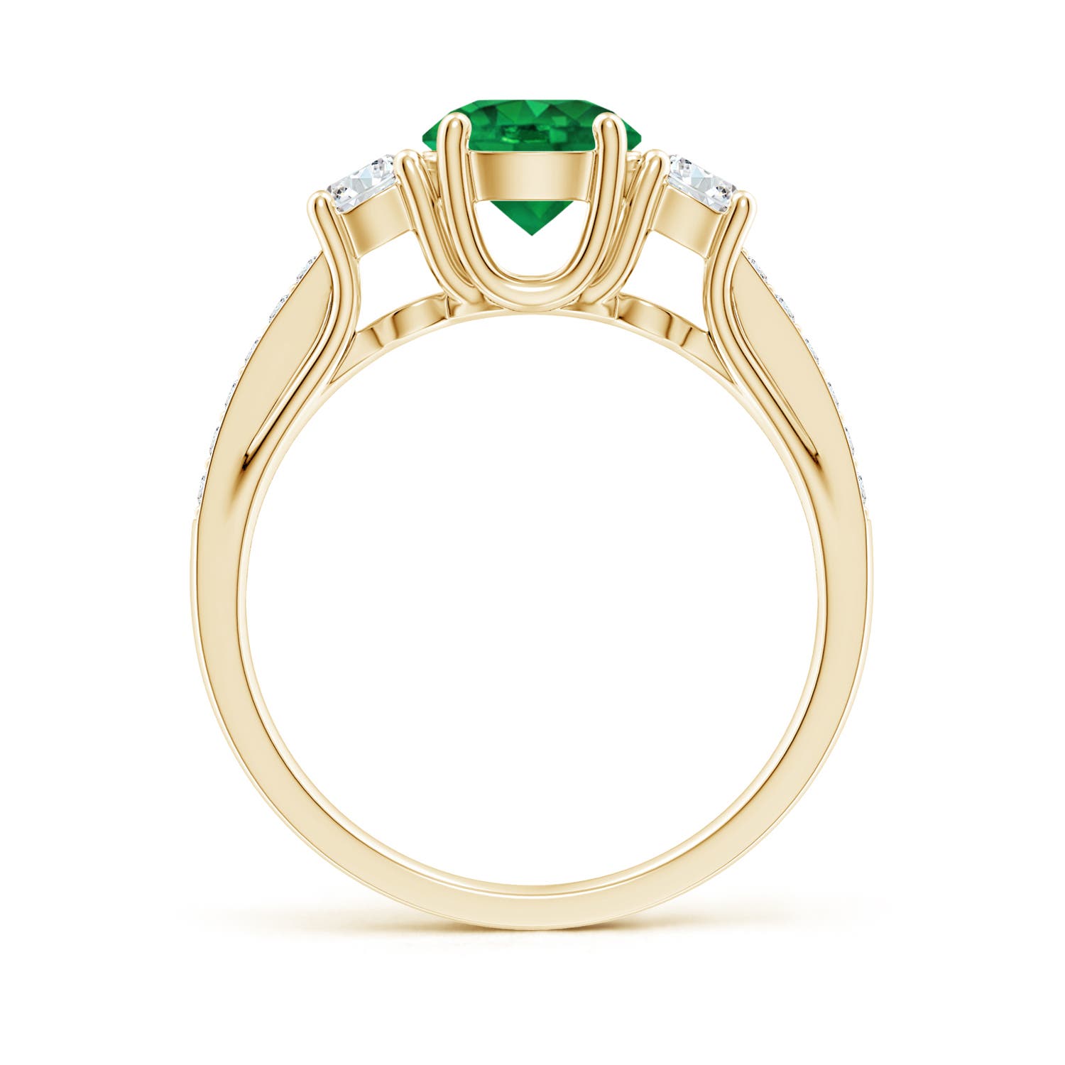 AAA - Emerald / 1.19 CT / 14 KT Yellow Gold