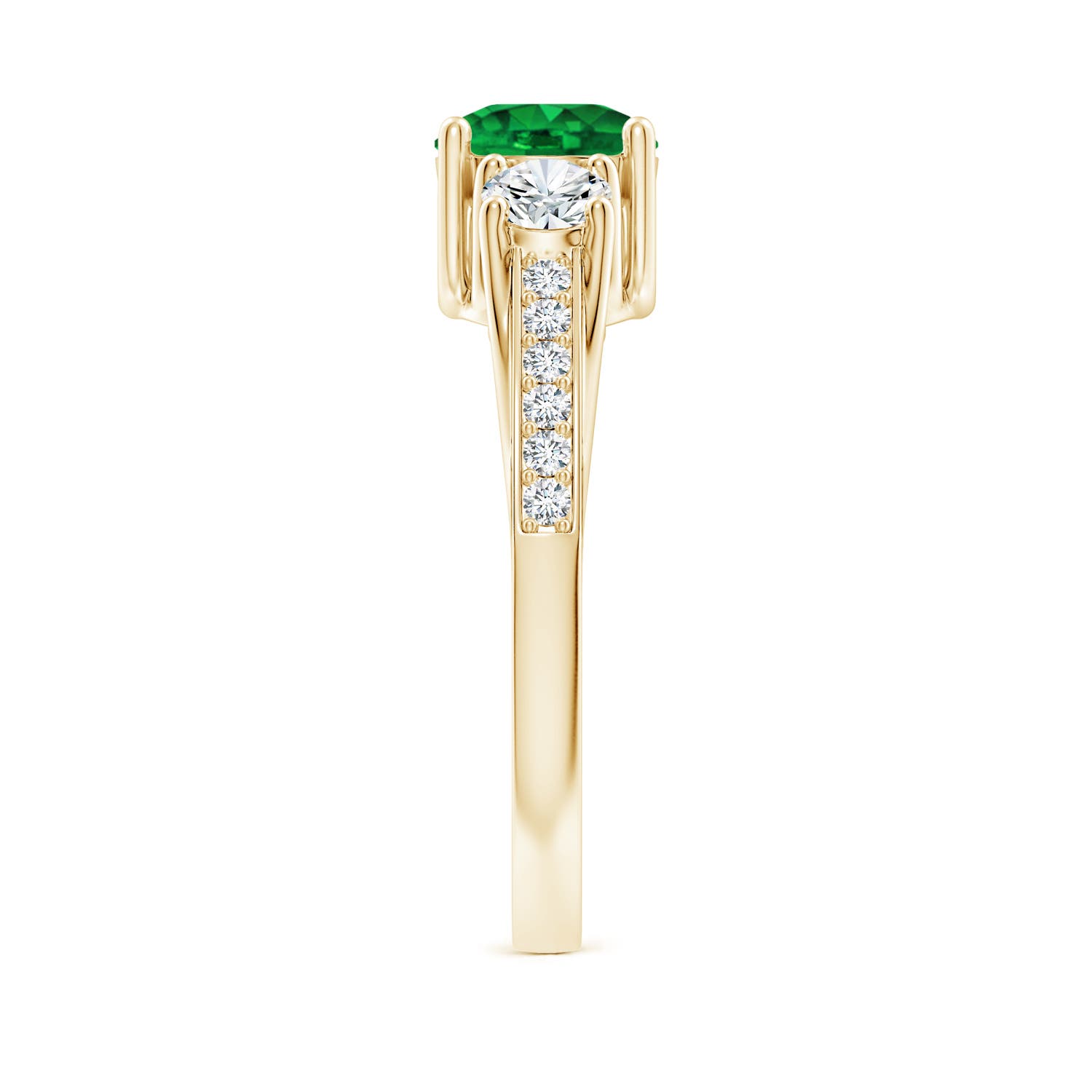 AAAA - Emerald / 1.19 CT / 14 KT Yellow Gold