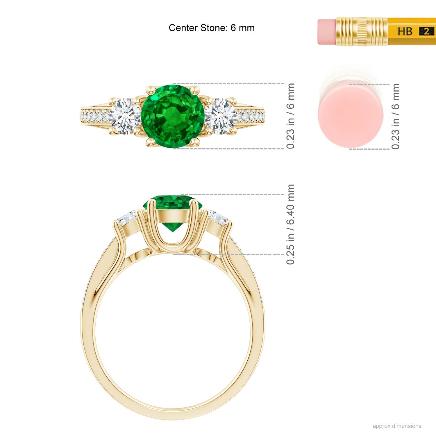 AAAA - Emerald / 1.19 CT / 14 KT Yellow Gold