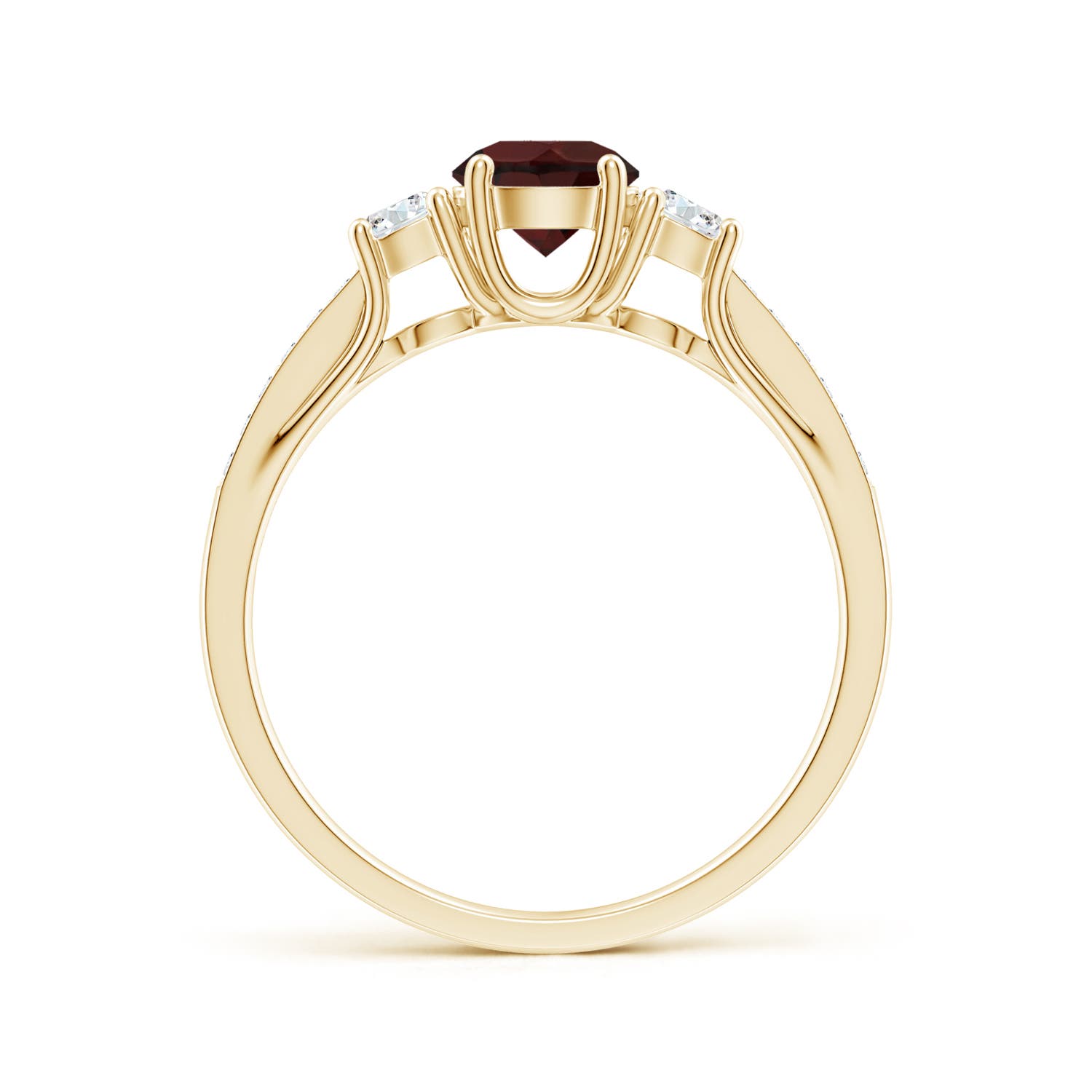 A - Garnet / 0.91 CT / 14 KT Yellow Gold