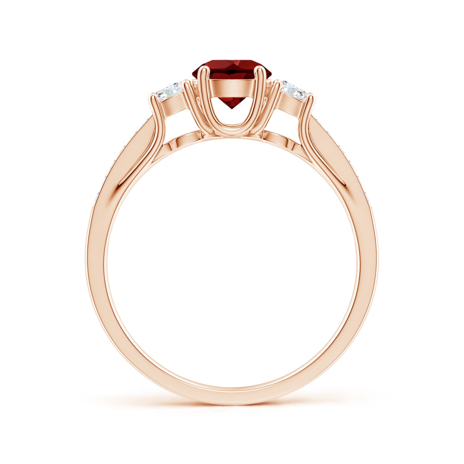 AAAA - Garnet / 0.91 CT / 14 KT Rose Gold