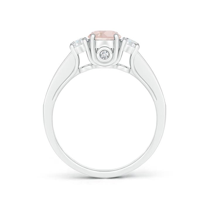 A - Morganite / 0.73 CT / 14 KT White Gold