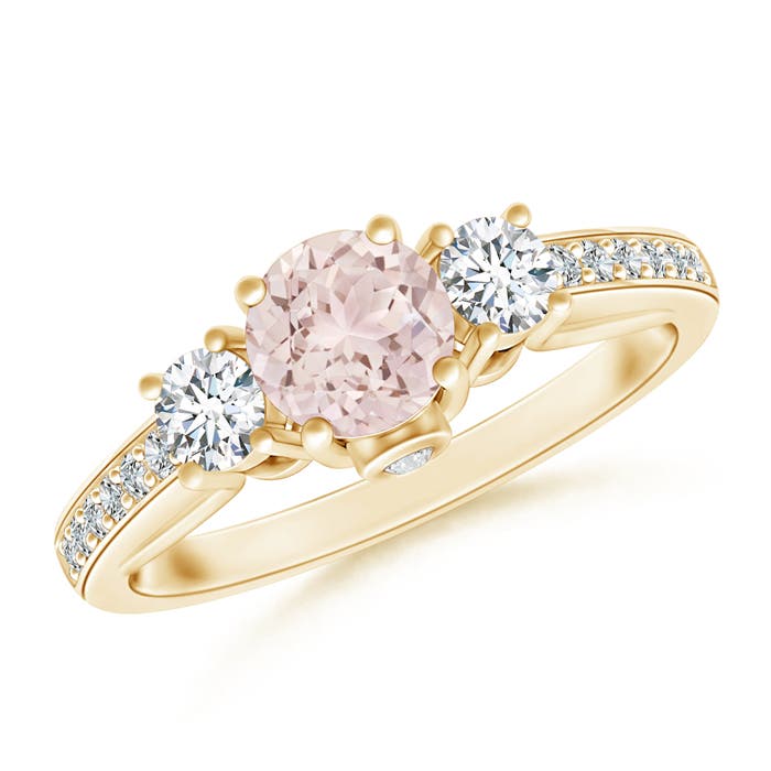 A - Morganite / 0.73 CT / 14 KT Yellow Gold