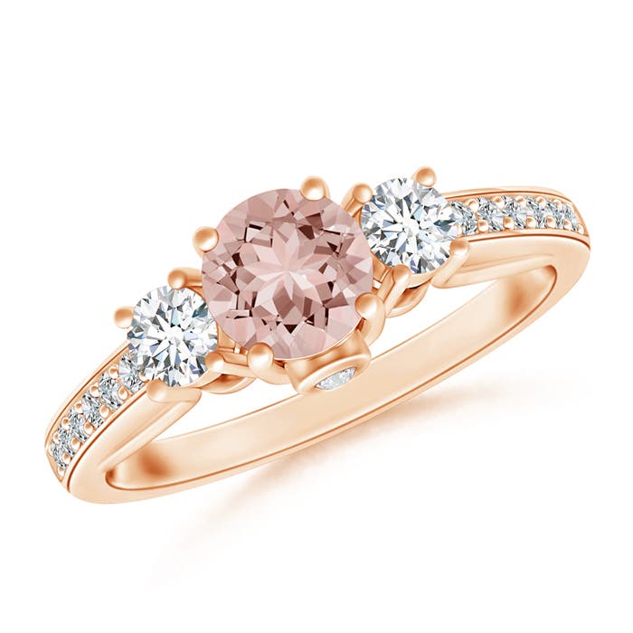 AAAA - Morganite / 0.73 CT / 14 KT Rose Gold