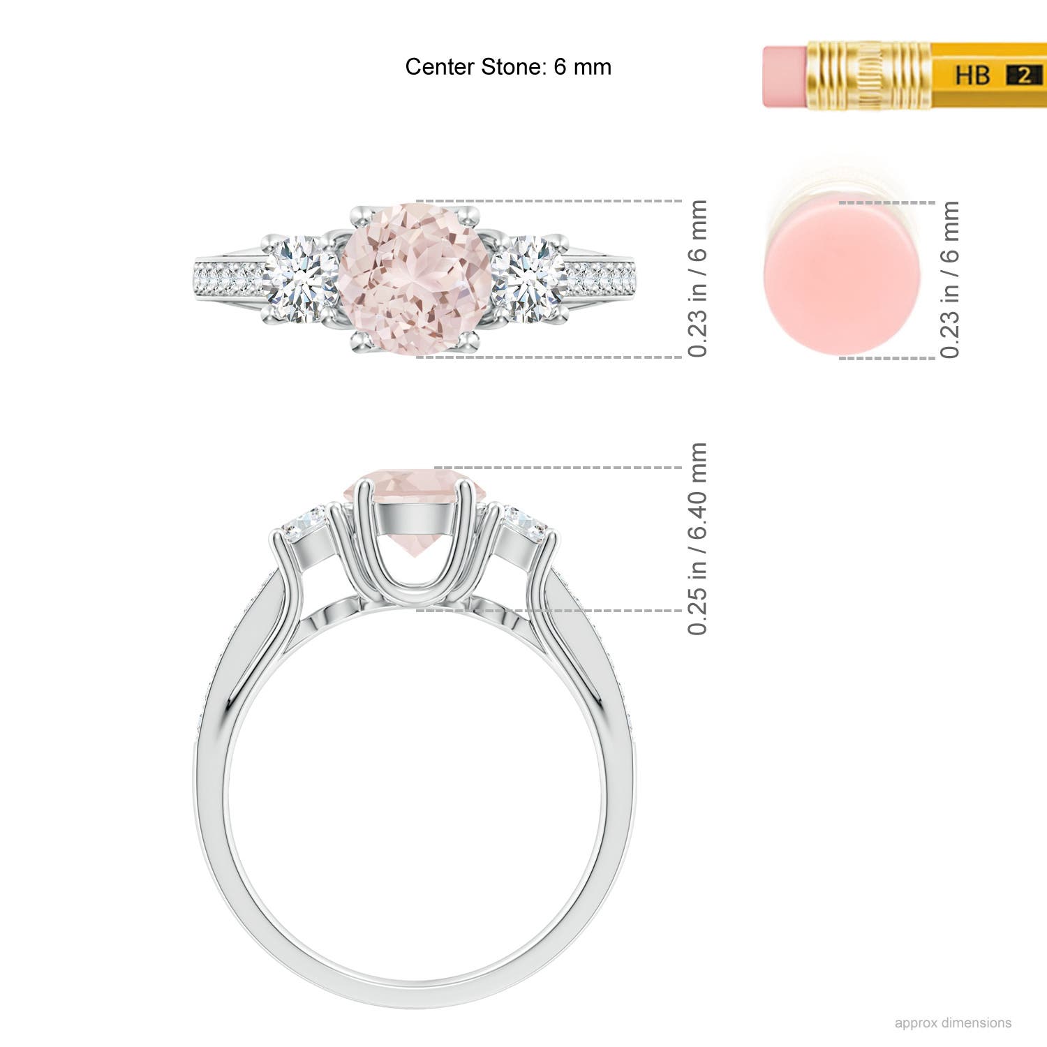 A - Morganite / 1.14 CT / 14 KT White Gold