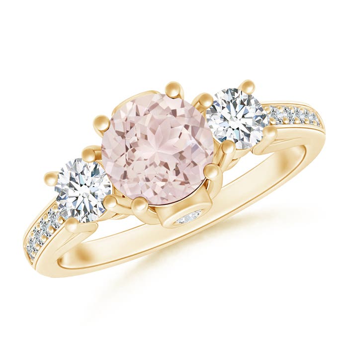 A - Morganite / 1.14 CT / 14 KT Yellow Gold