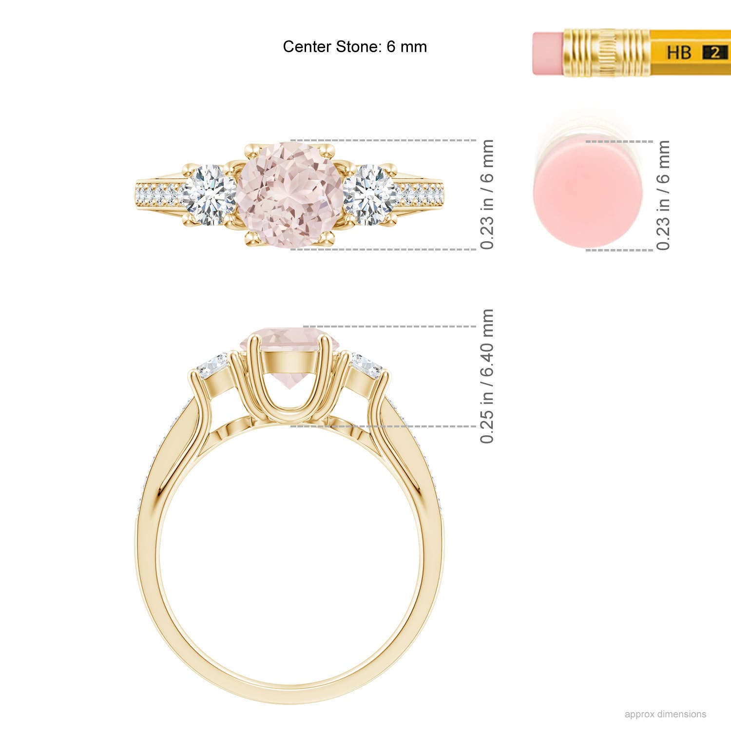 A - Morganite / 1.14 CT / 14 KT Yellow Gold