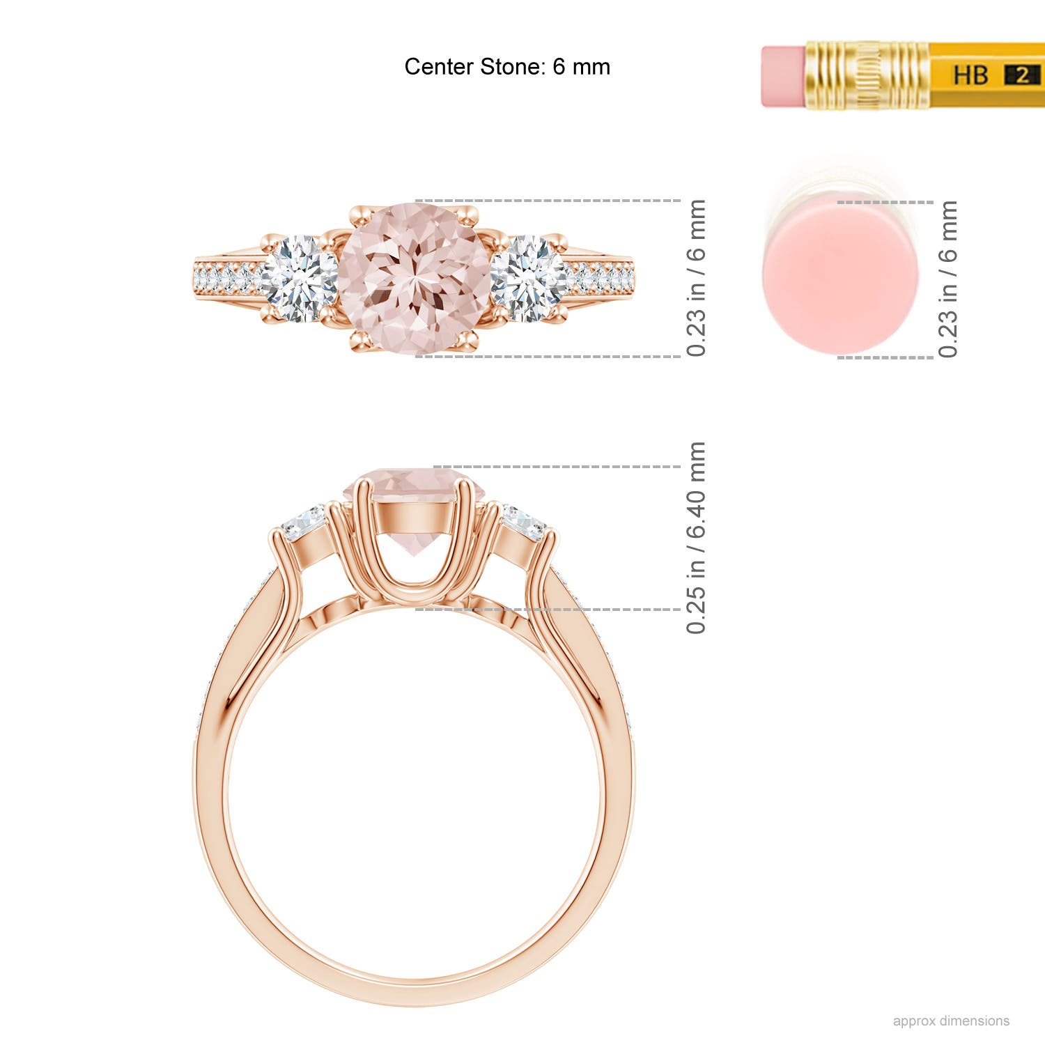 AA - Morganite / 1.14 CT / 14 KT Rose Gold