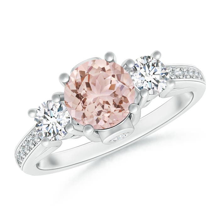 AAA - Morganite / 1.14 CT / 14 KT White Gold