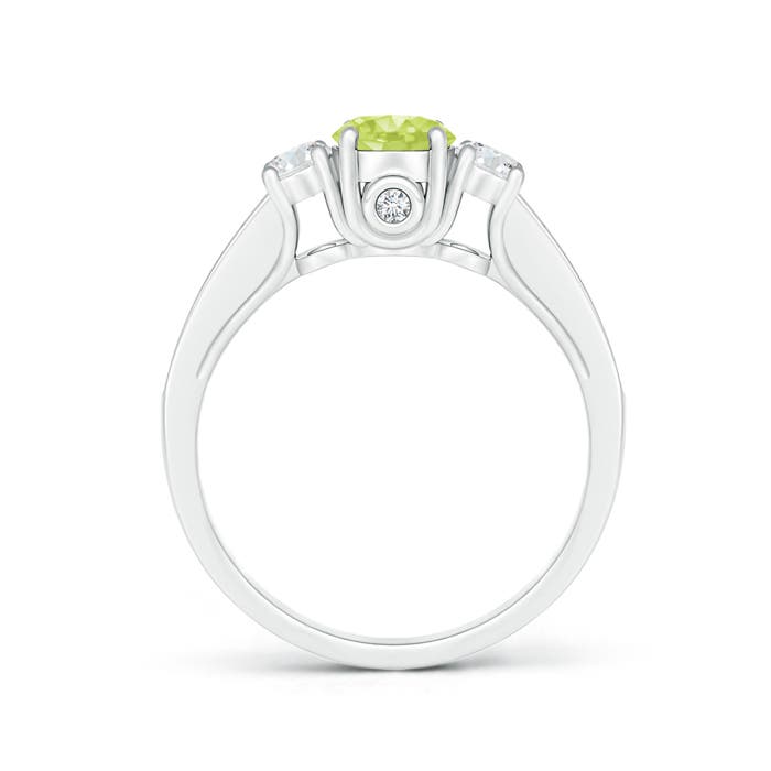 A - Peridot / 0.86 CT / 14 KT White Gold