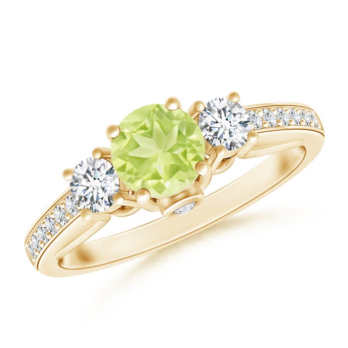 A - Peridot / 0.86 CT / 14 KT Yellow Gold