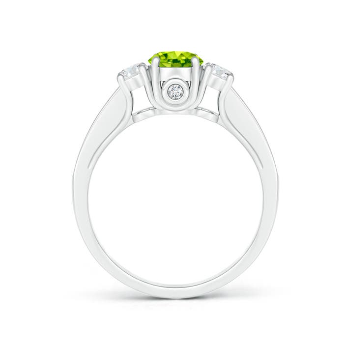 AAA - Peridot / 0.86 CT / 14 KT White Gold