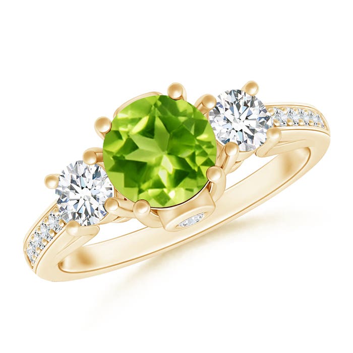 AAA - Peridot / 1.39 CT / 14 KT Yellow Gold