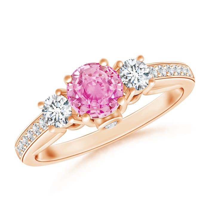 A - Pink Sapphire / 0.91 CT / 14 KT Rose Gold