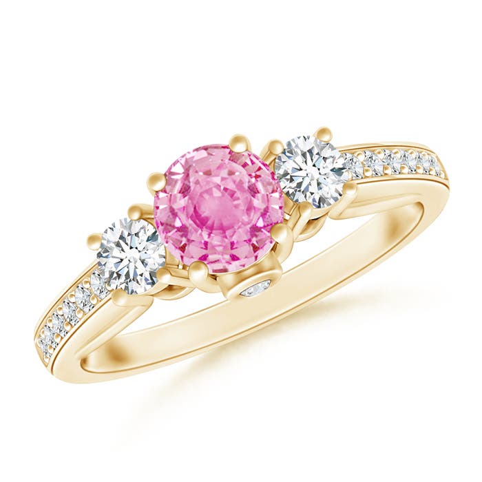 A - Pink Sapphire / 0.91 CT / 14 KT Yellow Gold