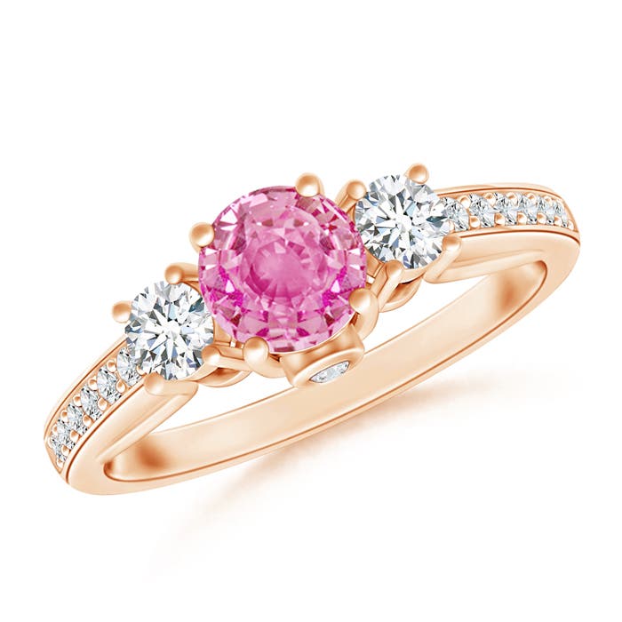 AA - Pink Sapphire / 0.91 CT / 14 KT Rose Gold