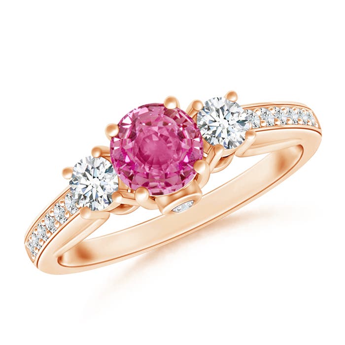 AAA - Pink Sapphire / 0.91 CT / 14 KT Rose Gold