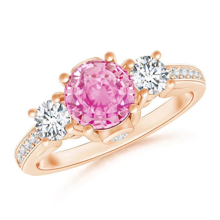 A - Pink Sapphire / 1.44 CT / 14 KT Rose Gold