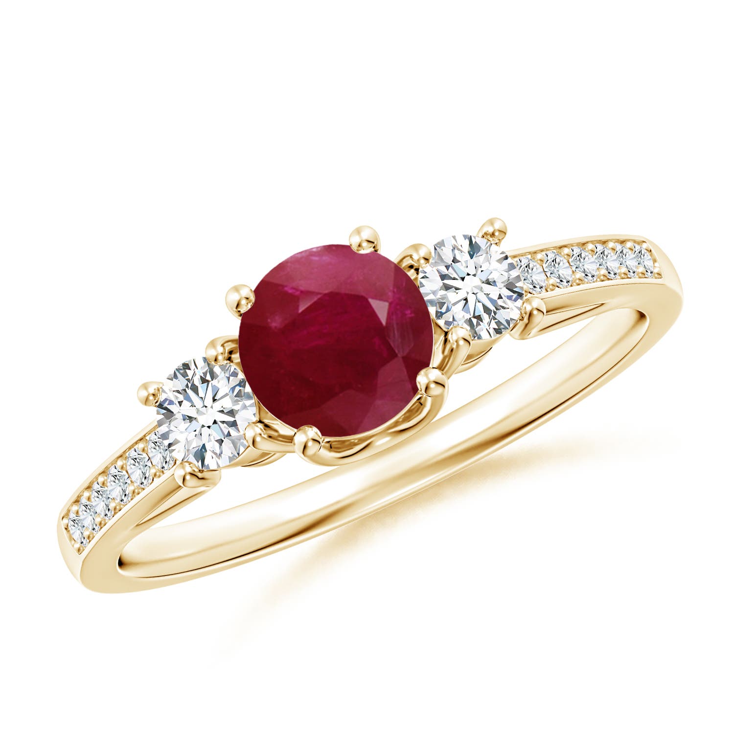 A - Ruby / 0.91 CT / 14 KT Yellow Gold