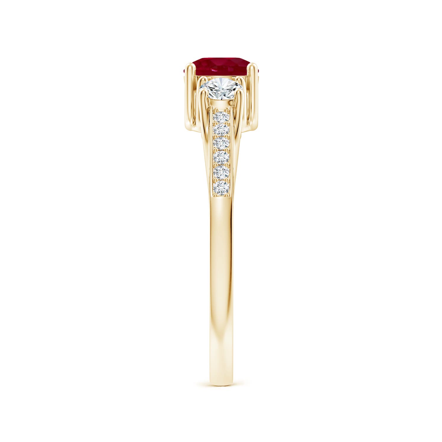 AA - Ruby / 0.91 CT / 14 KT Yellow Gold