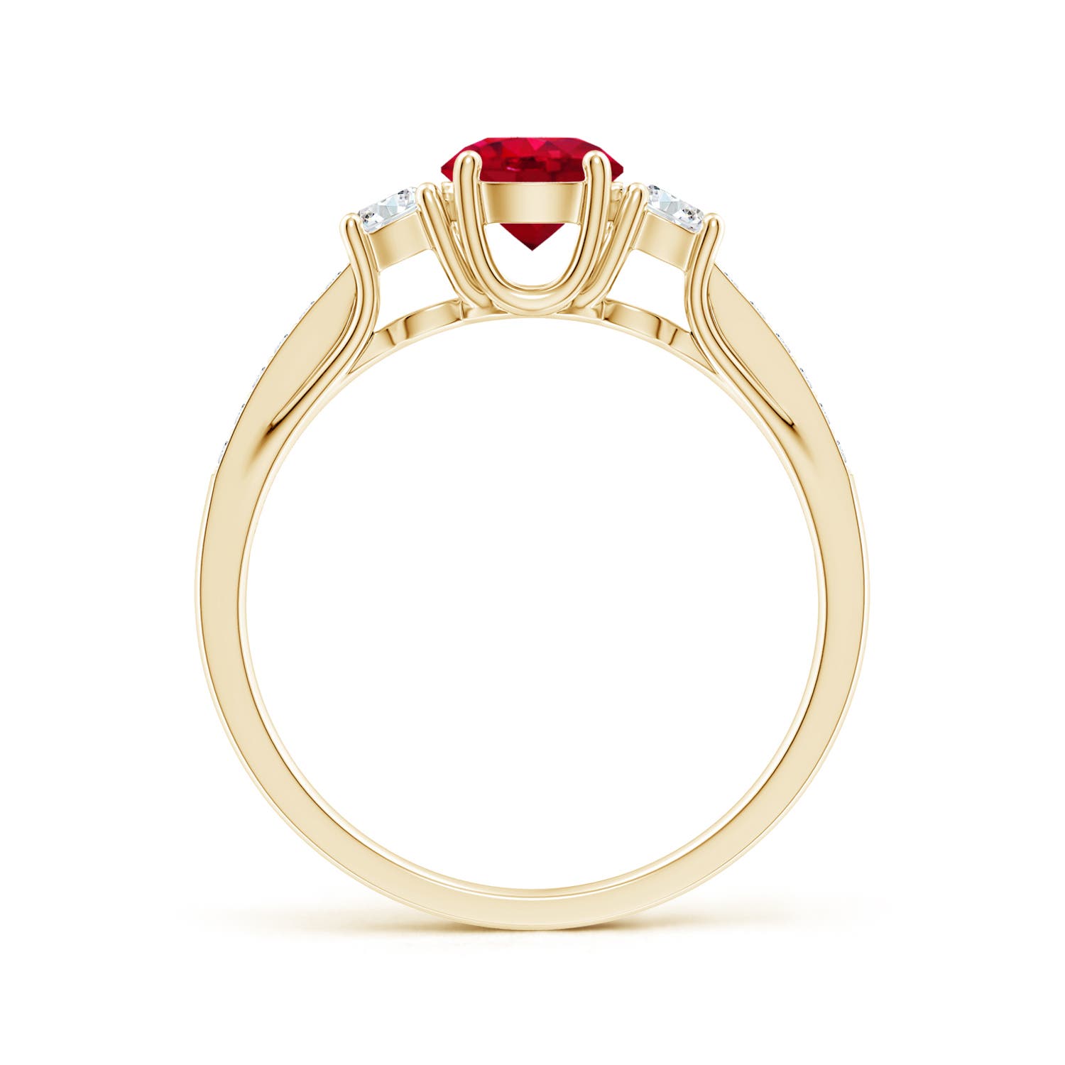 AAA - Ruby / 0.91 CT / 14 KT Yellow Gold