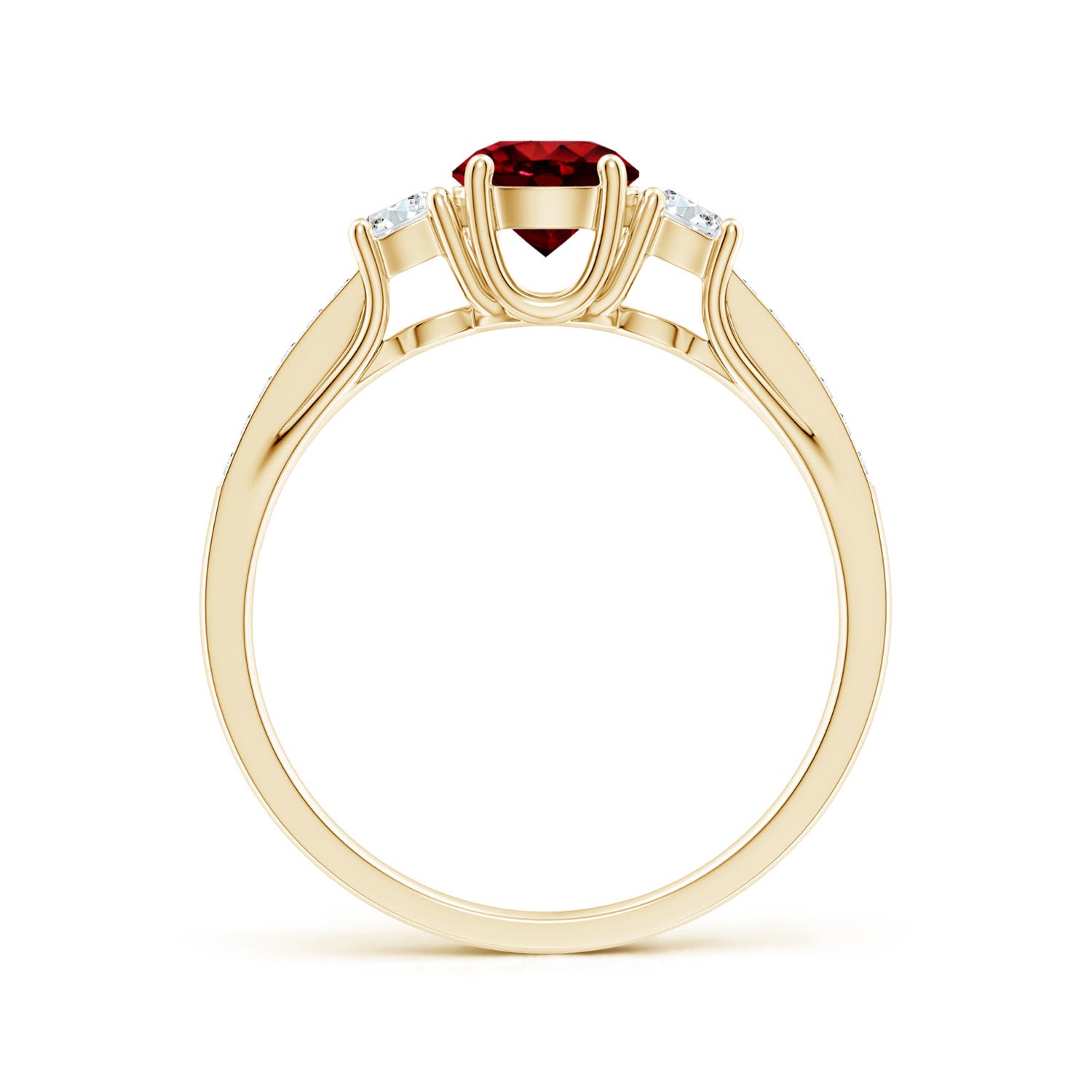 AAAA - Ruby / 0.91 CT / 14 KT Yellow Gold