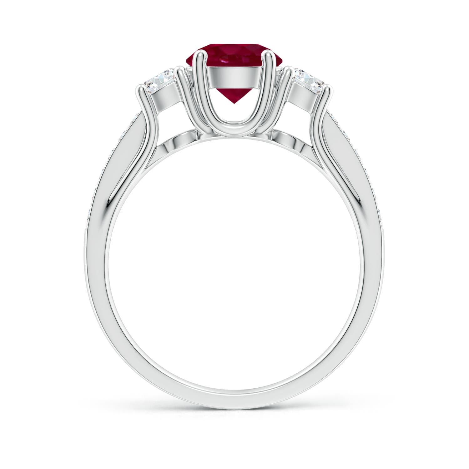 A - Ruby / 1.44 CT / 14 KT White Gold