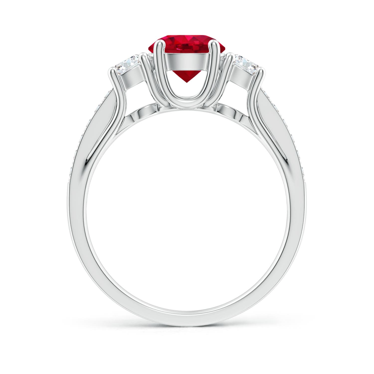 AAA - Ruby / 1.44 CT / 14 KT White Gold