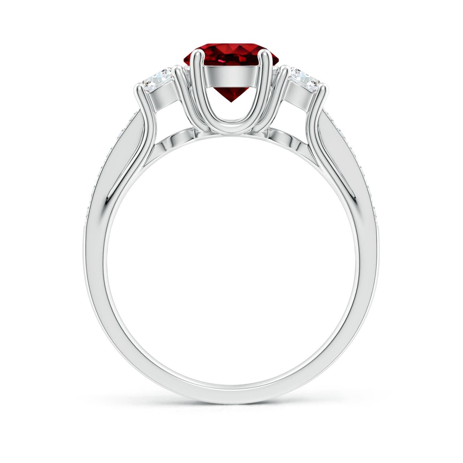 AAAA - Ruby / 1.44 CT / 14 KT White Gold