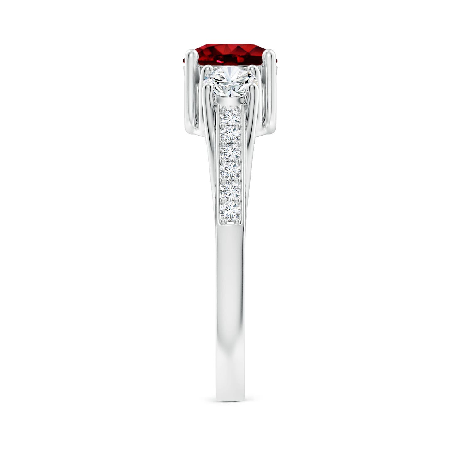 AAAA - Ruby / 1.44 CT / 14 KT White Gold