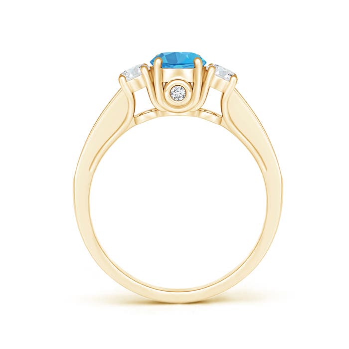 AA - Swiss Blue Topaz / 0.91 CT / 14 KT Yellow Gold