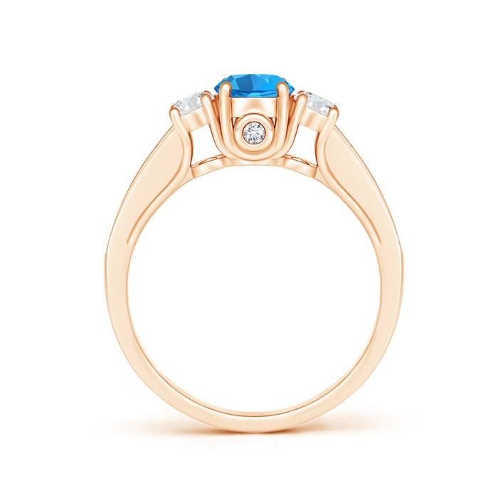 AAAA - Swiss Blue Topaz / 0.91 CT / 14 KT Rose Gold