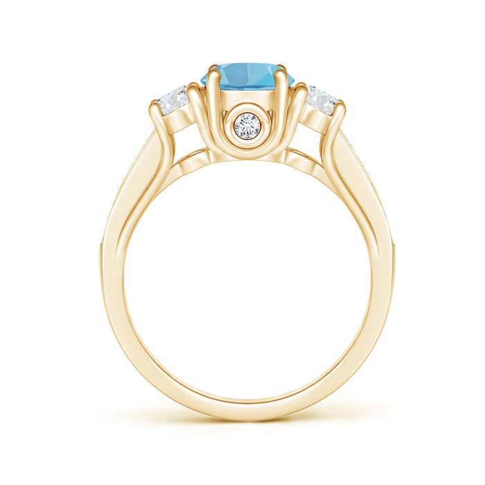 A - Swiss Blue Topaz / 1.39 CT / 14 KT Yellow Gold