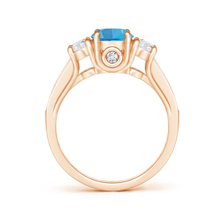 AA - Swiss Blue Topaz / 1.39 CT / 14 KT Rose Gold