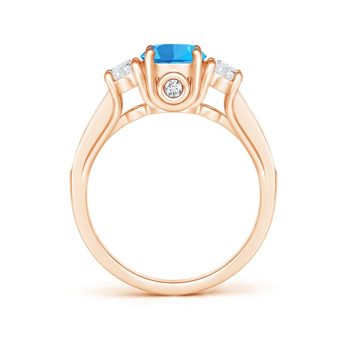 AAA - Swiss Blue Topaz / 1.39 CT / 14 KT Rose Gold