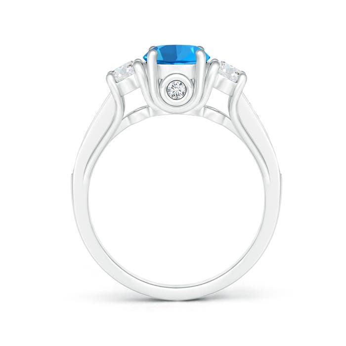 AAAA - Swiss Blue Topaz / 1.39 CT / 14 KT White Gold