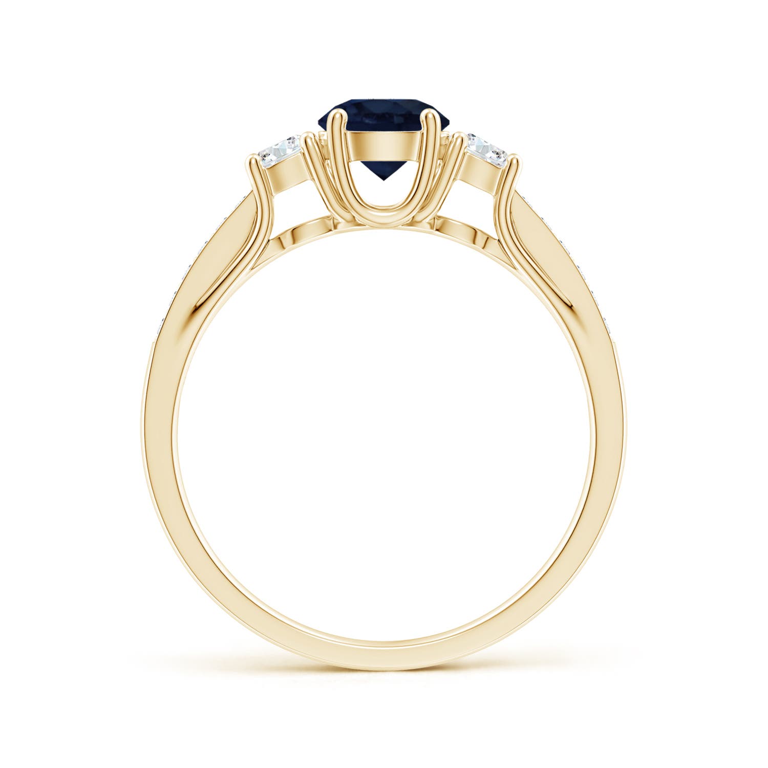 A - Blue Sapphire / 0.91 CT / 14 KT Yellow Gold