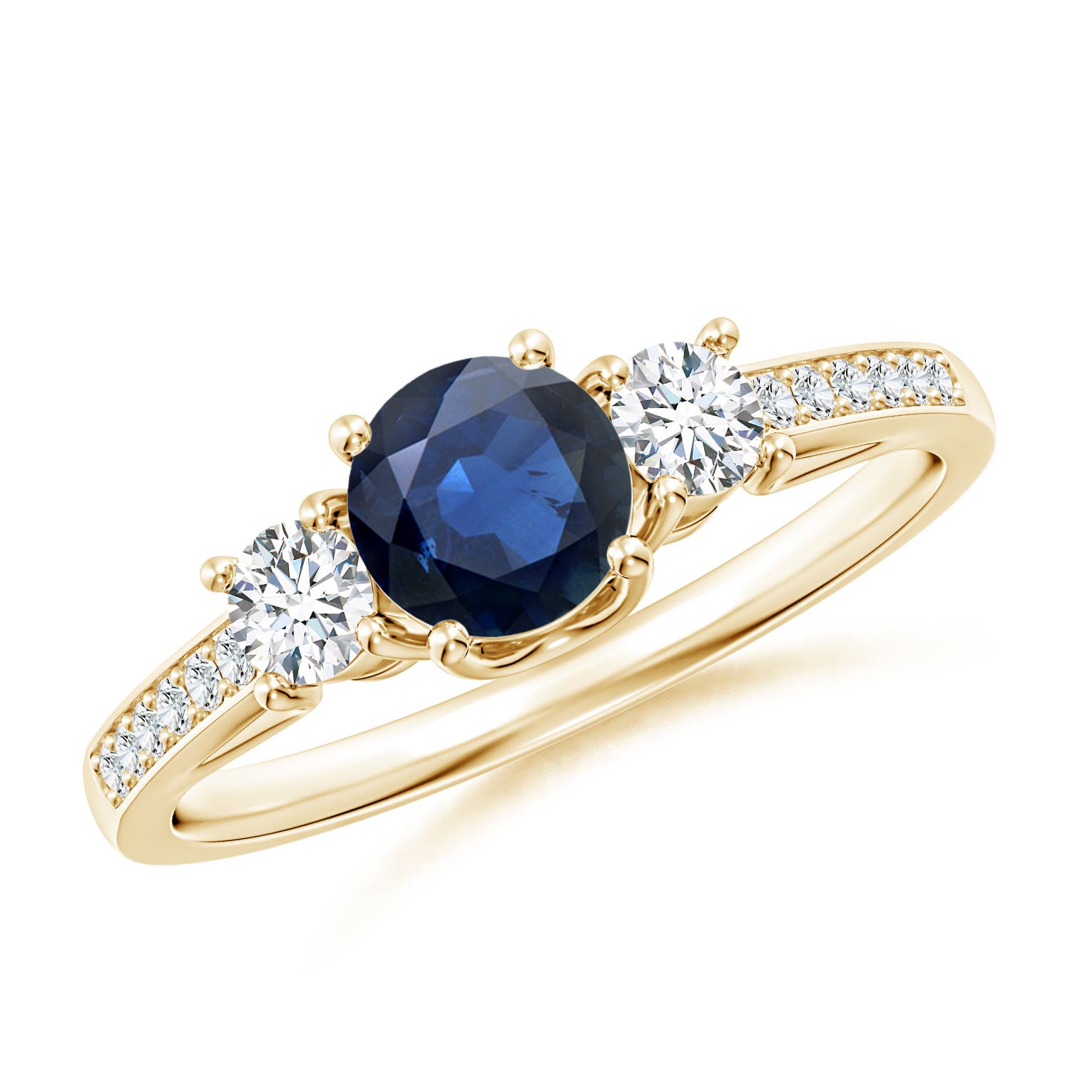 AA - Blue Sapphire / 0.91 CT / 14 KT Yellow Gold