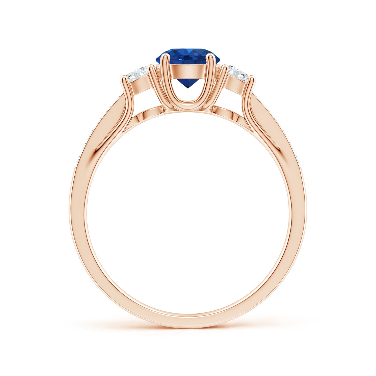 AAA - Blue Sapphire / 0.91 CT / 14 KT Rose Gold