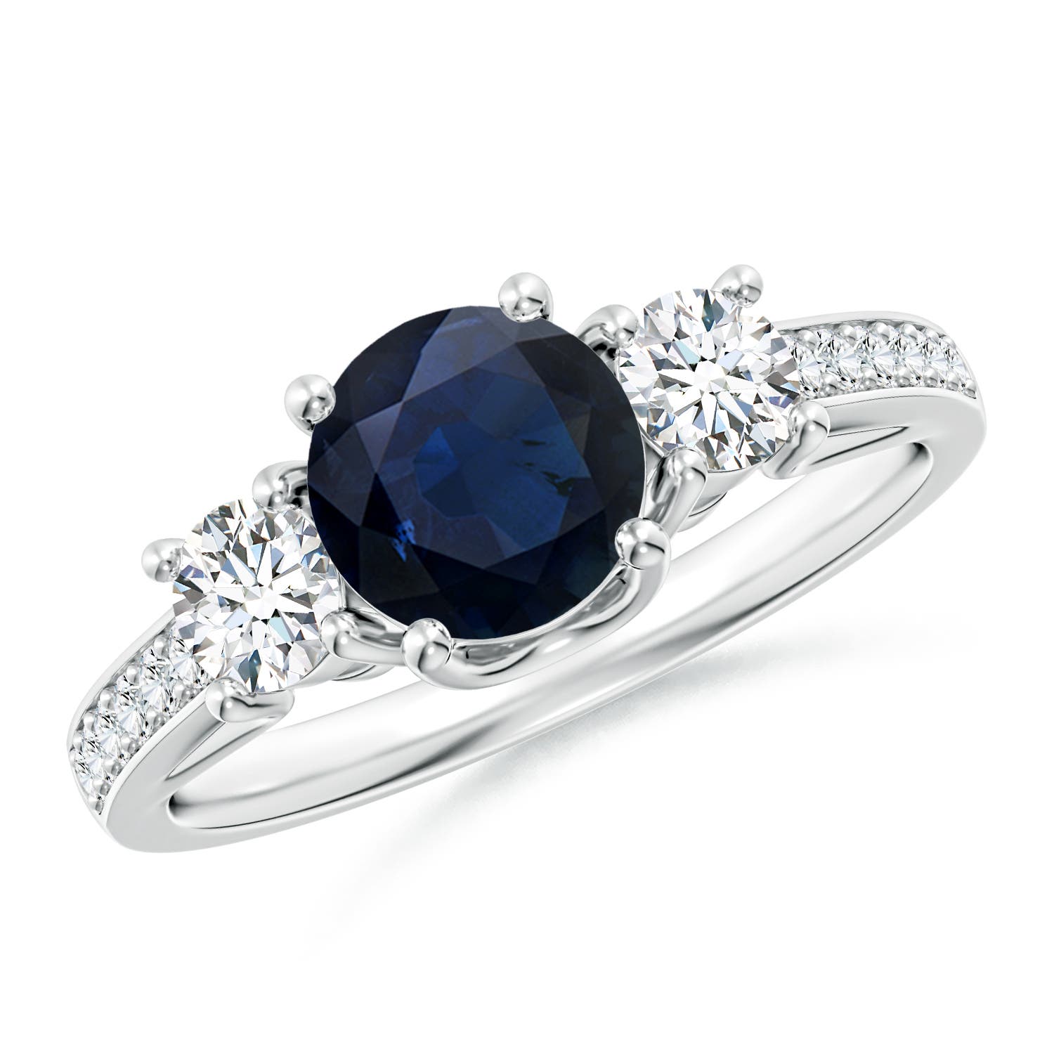 A - Blue Sapphire / 1.44 CT / 14 KT White Gold