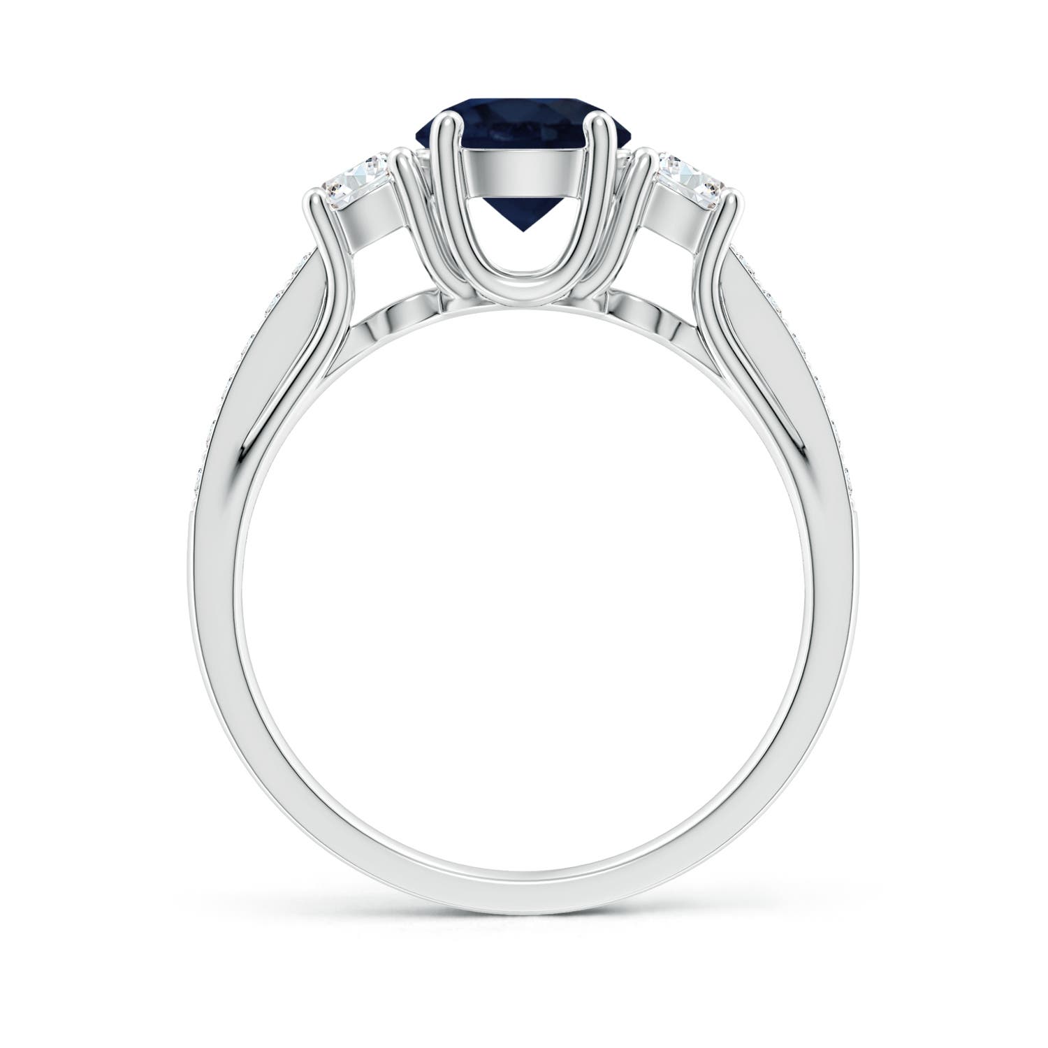 A - Blue Sapphire / 1.44 CT / 14 KT White Gold