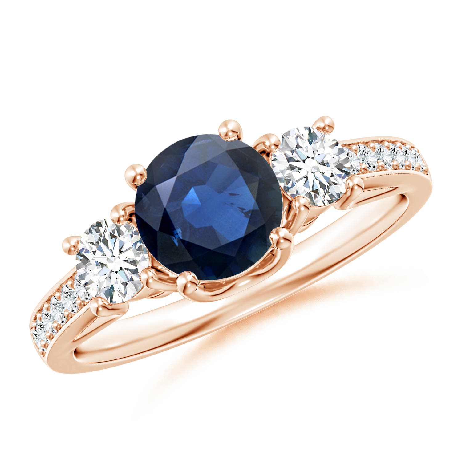 AA - Blue Sapphire / 1.44 CT / 14 KT Rose Gold