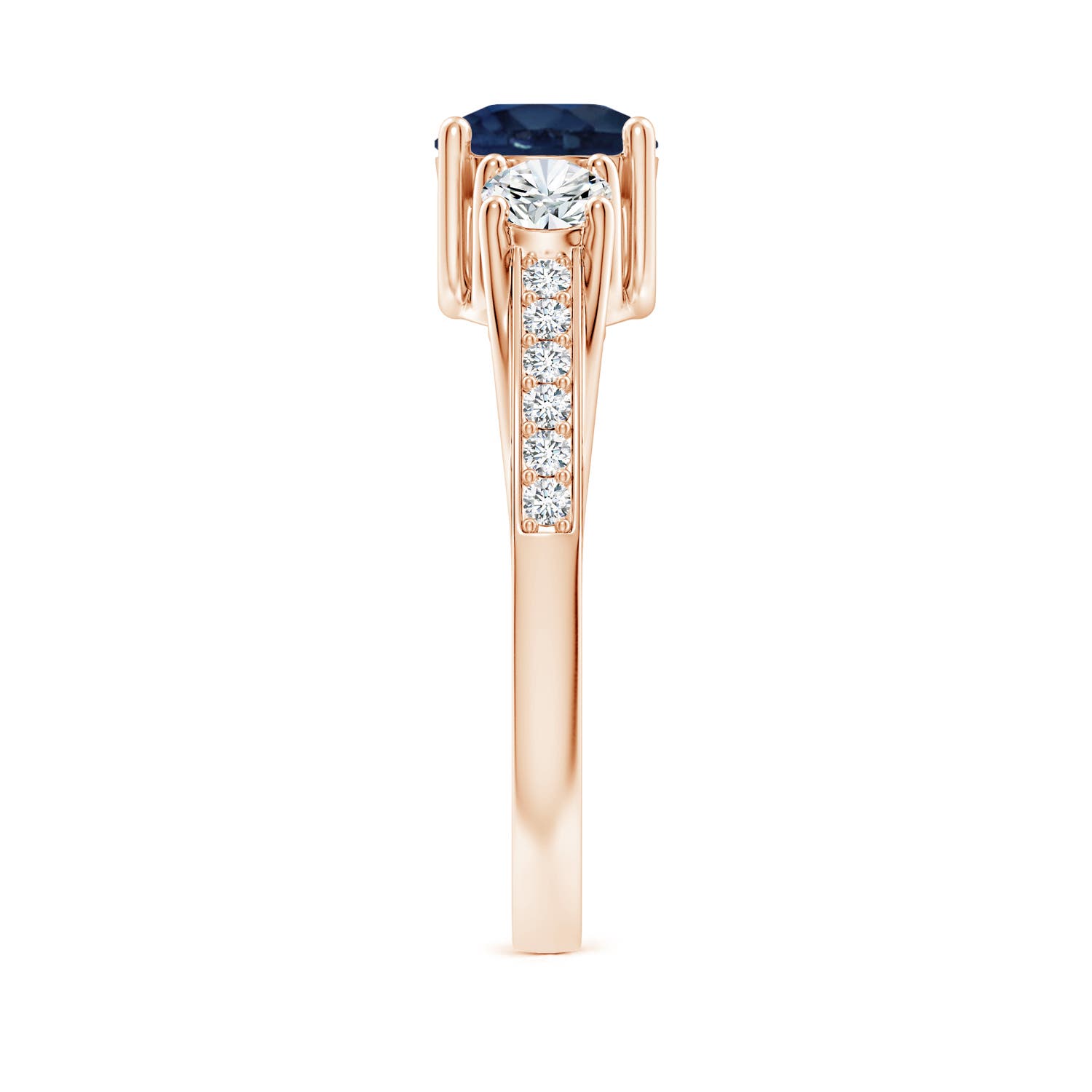 AA - Blue Sapphire / 1.44 CT / 14 KT Rose Gold