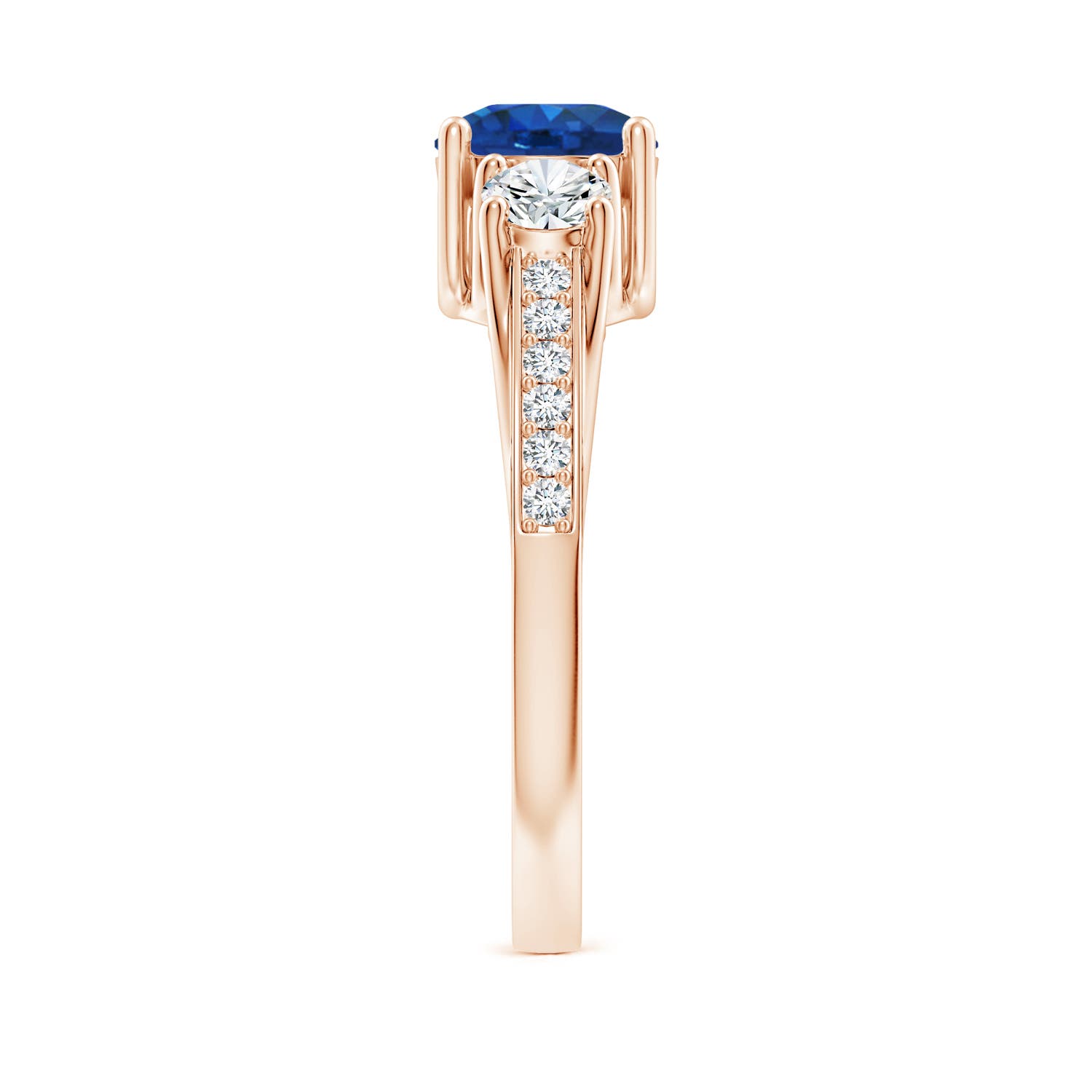 AAA - Blue Sapphire / 1.44 CT / 14 KT Rose Gold