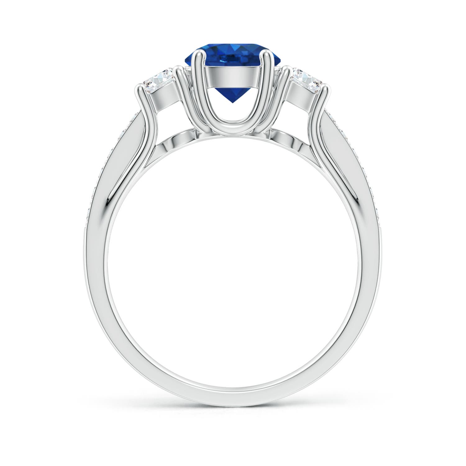 AAA - Blue Sapphire / 1.44 CT / 14 KT White Gold