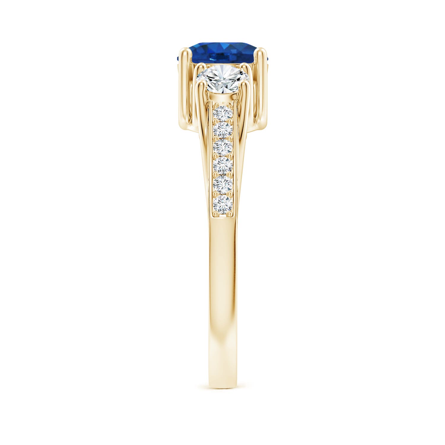 AAA - Blue Sapphire / 1.44 CT / 14 KT Yellow Gold