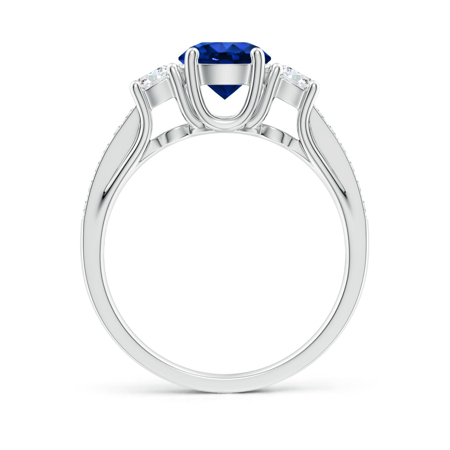 AAAA - Blue Sapphire / 1.44 CT / 14 KT White Gold